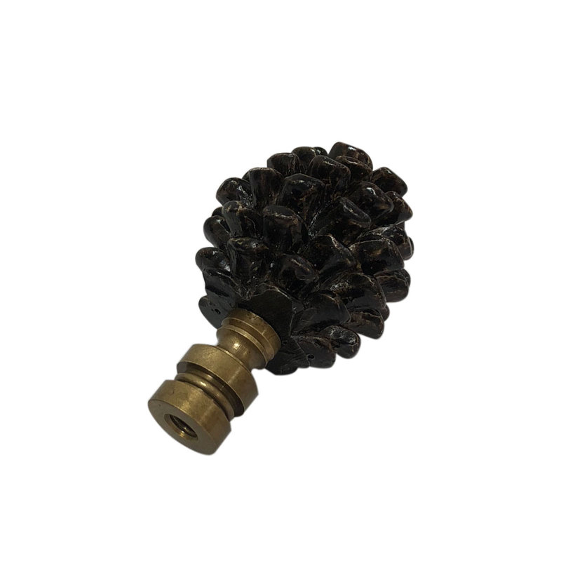 Faîteau lampe à cônes de pin, Laiton antique