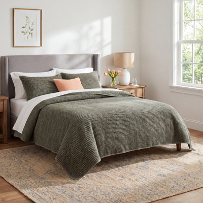 Waffle Cotton Quilt Set