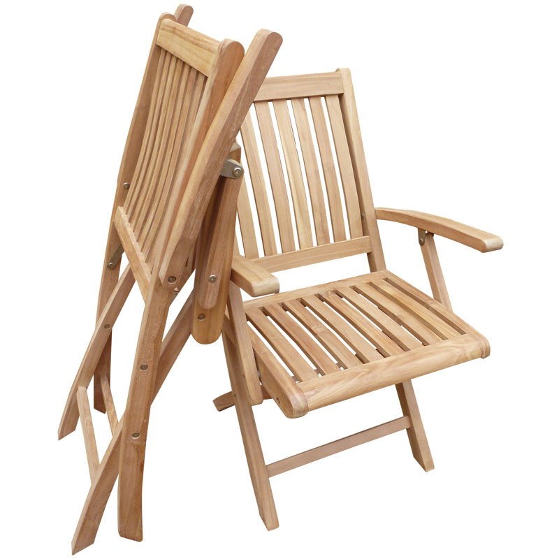 Kristopher Folding Teak Patio Dining Chair