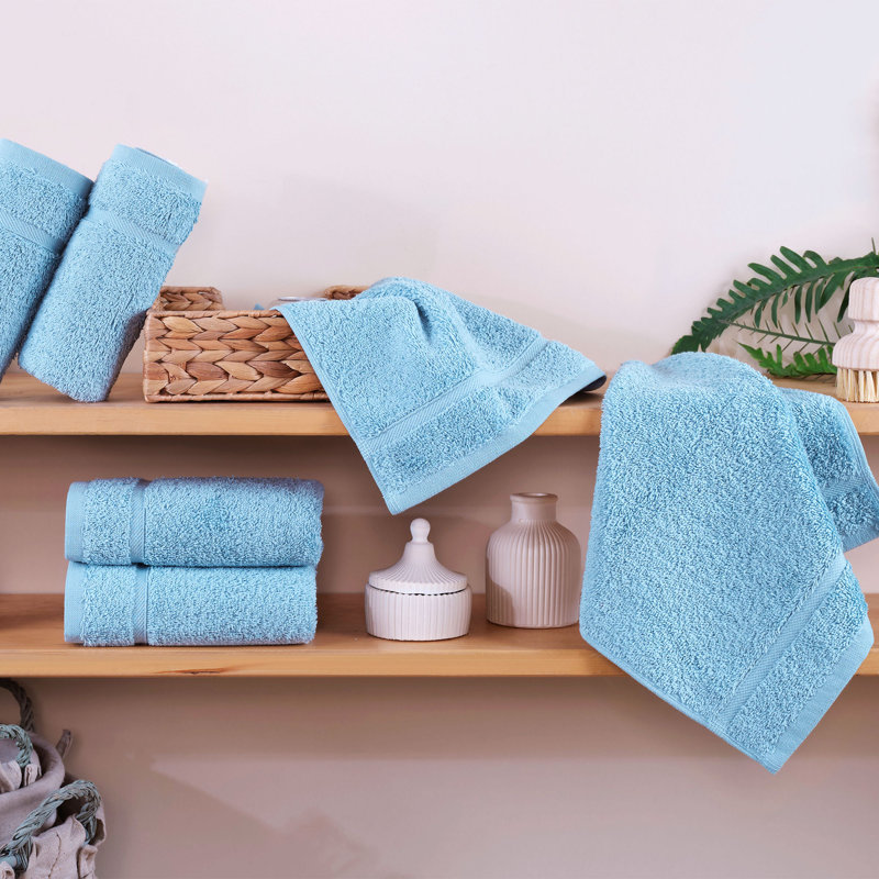 Ensemble de 4 pièces de chambre d'amis Maldonado, Bleu clair