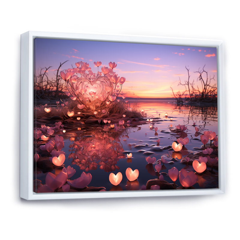 «Dreamy Sky Horizon», art mural plage, Cadre flottant blanc, H 30 po x l 40 po x P 1,5 po