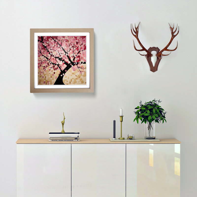 Single Picture Frame Print on Wood, Oak