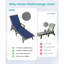 Ensemble de 2 chaises longues de patio mobiles et réglables en PEHD