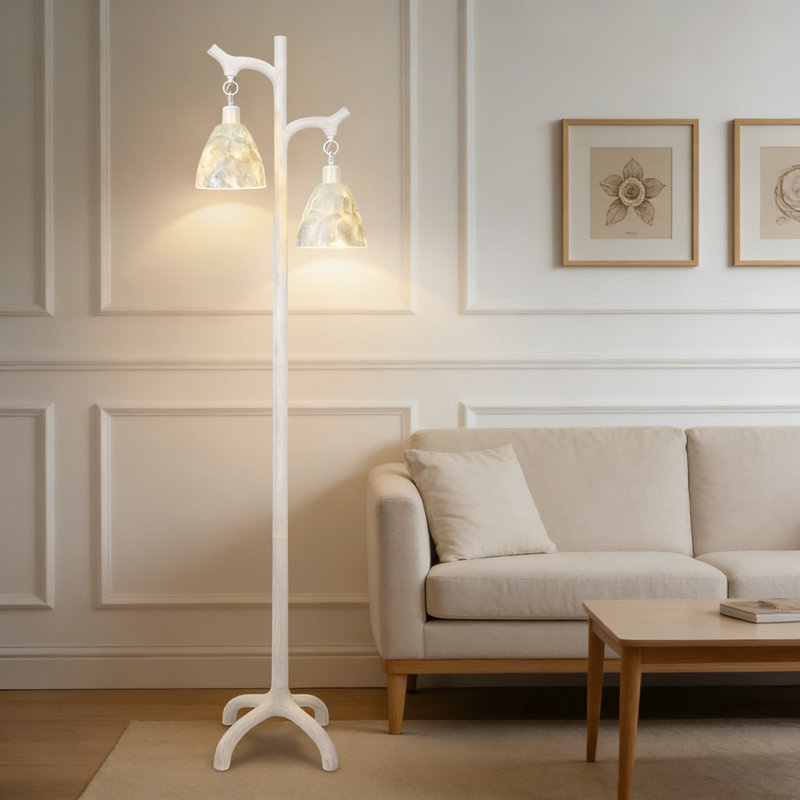 Lampe sur pied Farmhouse, Blanc