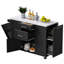 Îlot de cuisine roulant de style rétro avec poubelle inclinable, organisateur coulissant et abattant pour un rangement et une fonctionnalité améliorés-1746612384