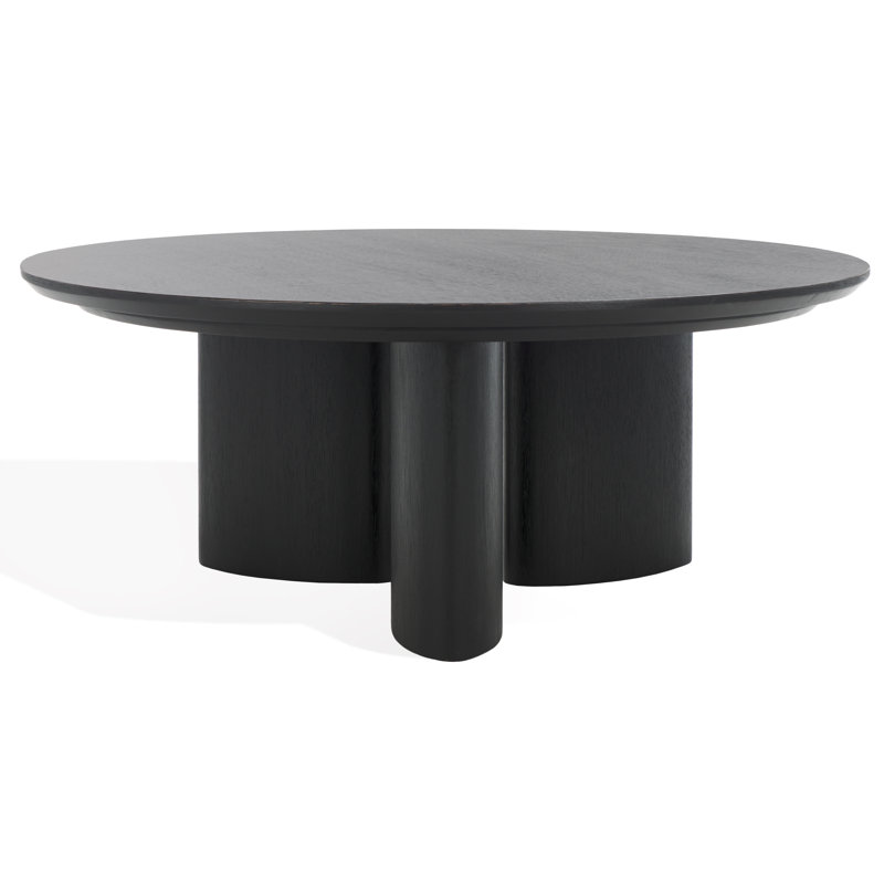 Barnard Round Wood Coffee Table, Black