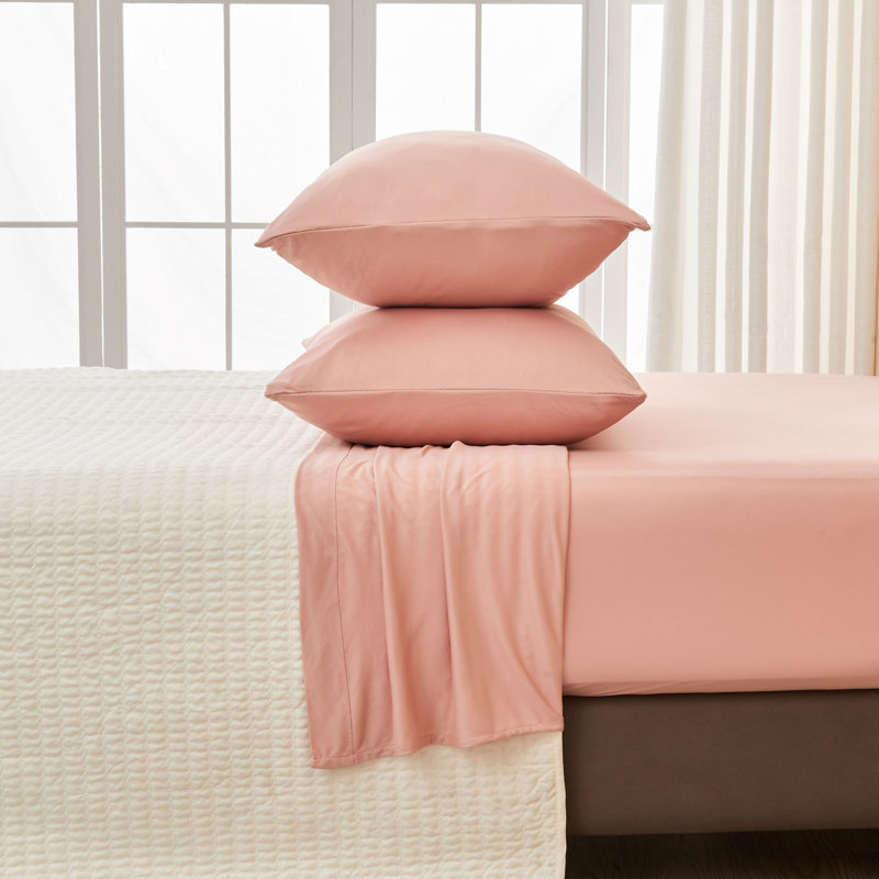 Twin Pink Ultra Soft Polyester Microfiber Bed Sheet Set