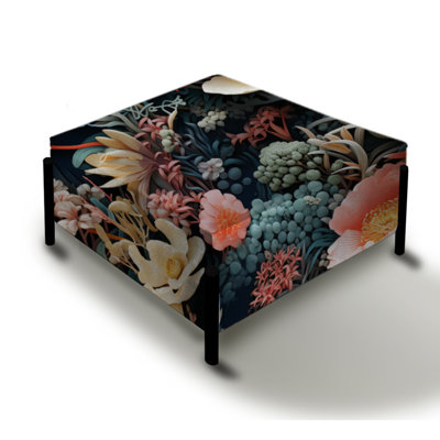 Oceanic Gardens Tropical Pattern - Tropical Large Square Ottoman