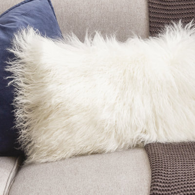 Iyana Lamb Wool Rectangular Pillow Cover & Insert