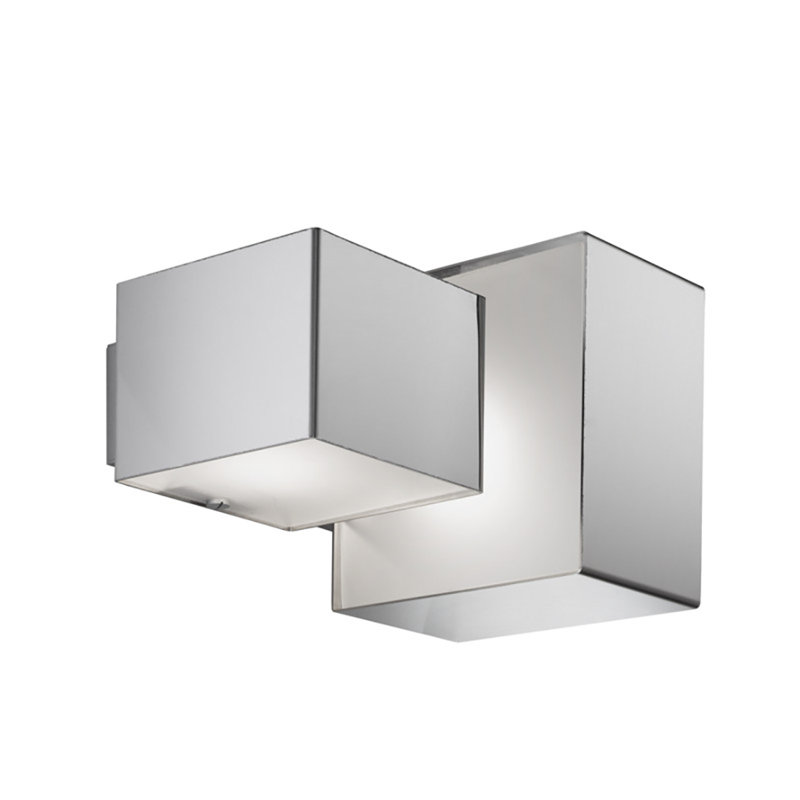 Domino Inox 2-Light Outdoor Armed Sconce