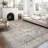 Nel Paz Border Beige Gray Ivory Machine Washable Area Rugs-1802250605