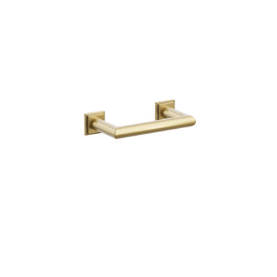 Emtek Modern Tubular Paper Holder - Pivoting Double Post w/ Step Square Rosette