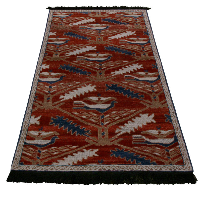 Burano Hand Knotted Wool Geometric Area Rug, Runner 2'6" x 10'
