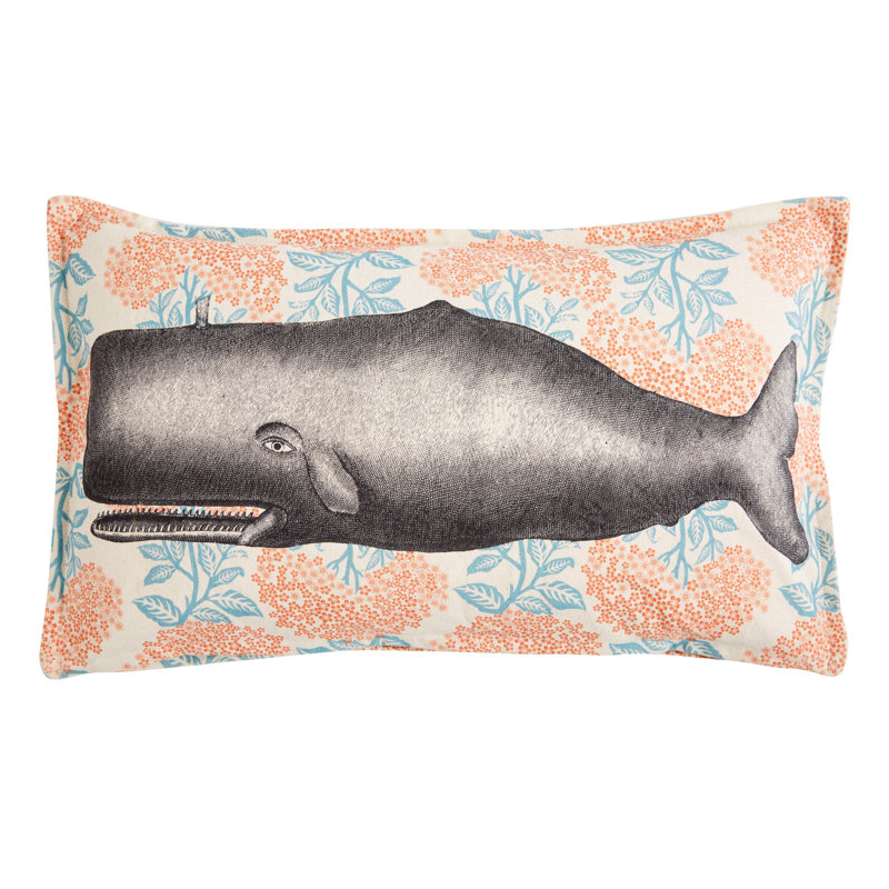 No Canvas Reversible Throw Pillow, Orange