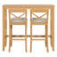 Ensemble de salle à manger rectangulaire à hauteur de bar en bois avec chaises peu encombrantes