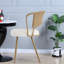 Comfortable Dining Chairs, Rattan Metal 4 Piece Farmhouse Set For Kitchen