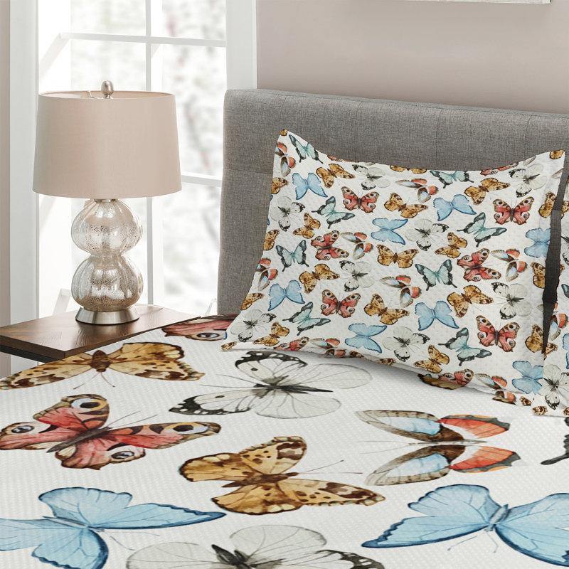 Herbs Polyester Coverlet, King Bedspread + 2 Shams