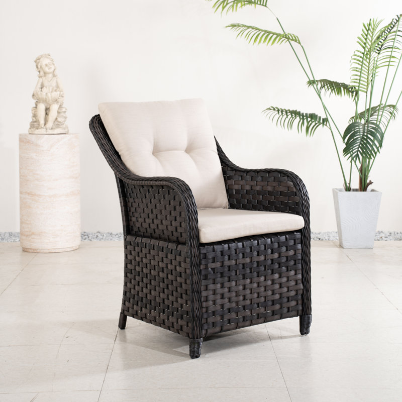 Chaise de salle à manger rembourrée à haut cadre en aluminium 18,5 po