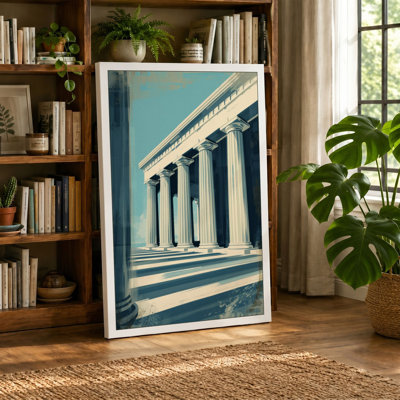 Columns and Sky Modern - Wrapped Canvas