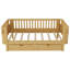 Lit plateforme simple en bois avec rails pour enfants, structure de lit pour tout-petits en bois massif avec garde-corps - conception brevetée naturelle-170820577-170820576