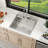 25"L Drop-In Kitchen Sink Single Bowl Stainless Steel Sink with Ledge Workstation and Accessories-122614514