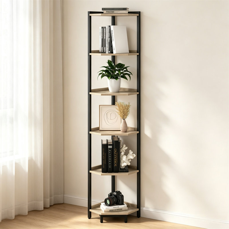 Tablette d'angle, bibliothèque d'angle, tablette verticale, 66" H x 11.8" W x 11.8" D