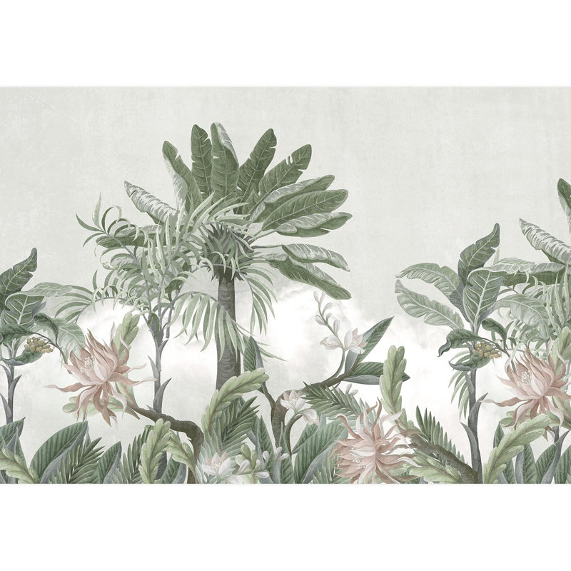 Bordure florale pelez et collez, L 100 po x l 144 po
