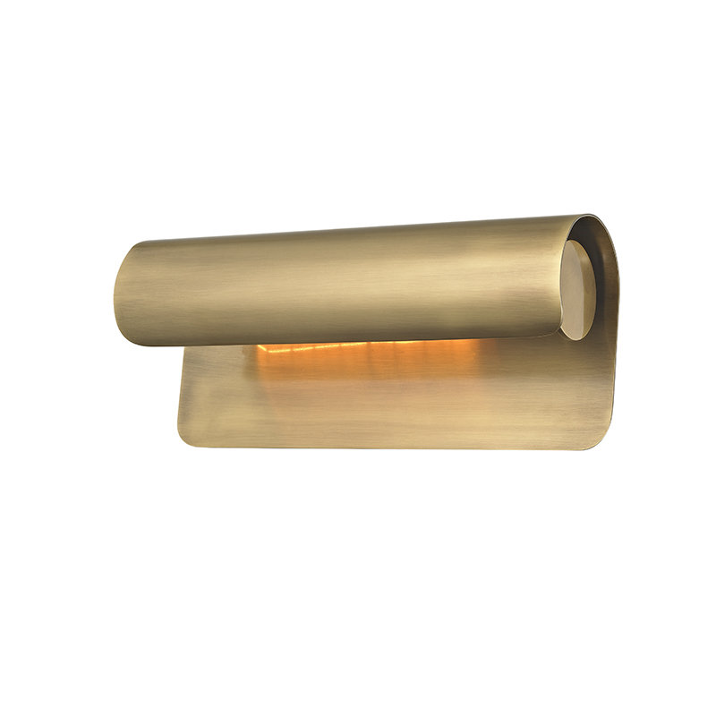 Aged Brass Elegance 1-Light Dimmable Wall Sconce