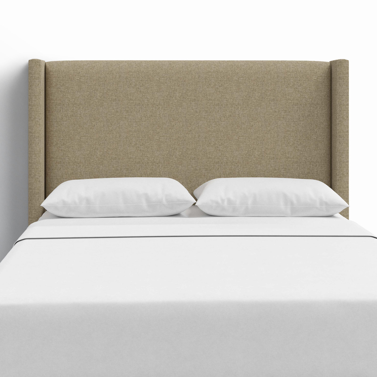 Hanson Pine Headboard, Twin, Zuma Natural Textured Linen