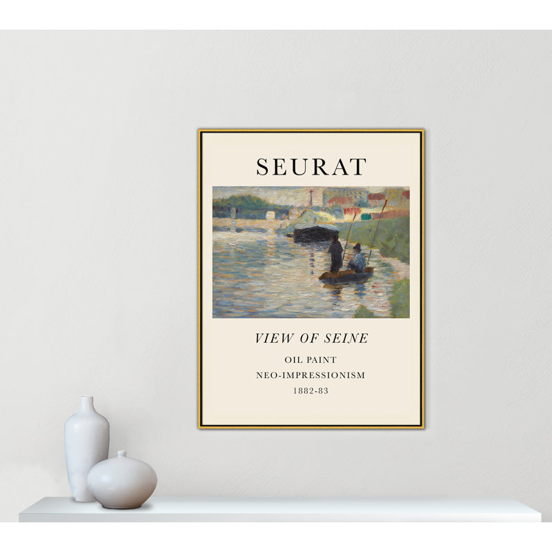 Collection «Old View» par Georges Seurat, Cadre flottant doré, Non, H 49,5 po x l 37,5 po x P 2 po