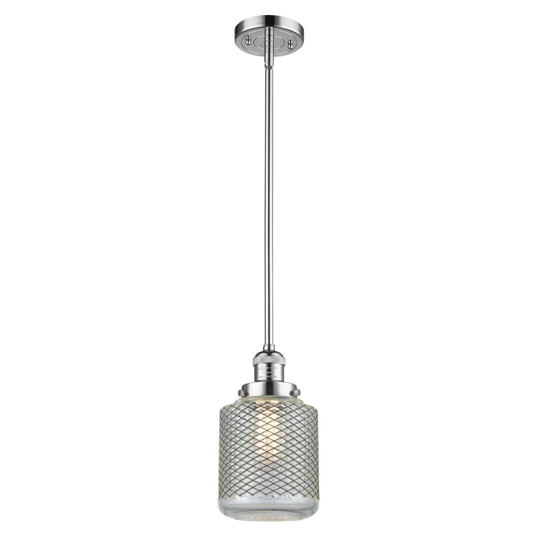 Iyana 1 - Light Single Cylinder Pendant, 6 Watt Vinage LED Bulb, Polished Chrome