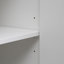 Buffet blanc moderne avec rangement, grand buffet cannelé avec tablettes réglables, crédence, console d'appoint-243303993