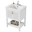 Meuble-lavabo simple 24 po avec plateau en céramique, meuble-lavabo autoportant avec cadre en bois massif et rangement pour porte-708021761-712126643-712126655