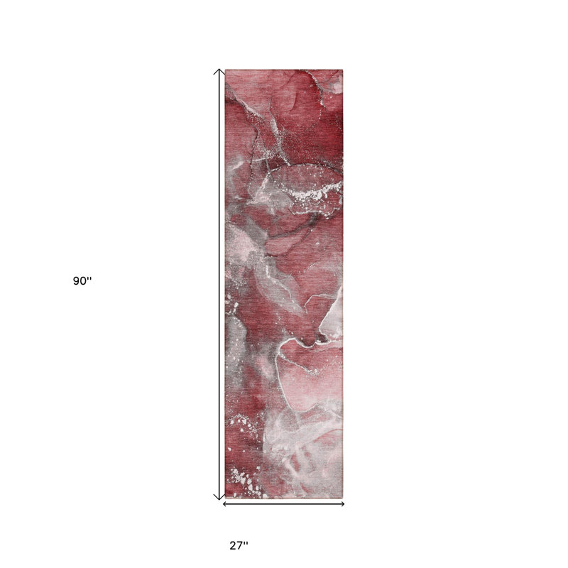 Tapis de couloir d'extérieur 8 pi Merlot