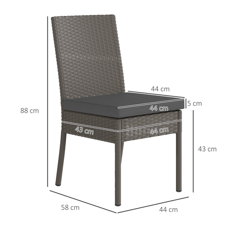 Patio Dining Side Chair with Cushion