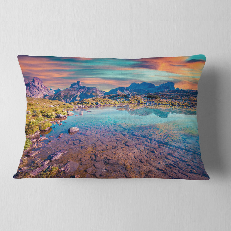 Coussin lombaire lago rienza magnifique lake