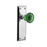 New York Plate with Crystal Emerald Door Knob