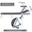 Beach Chair With Adjustable And Space Design - Grey Lounge Stable Structure Sun Shade