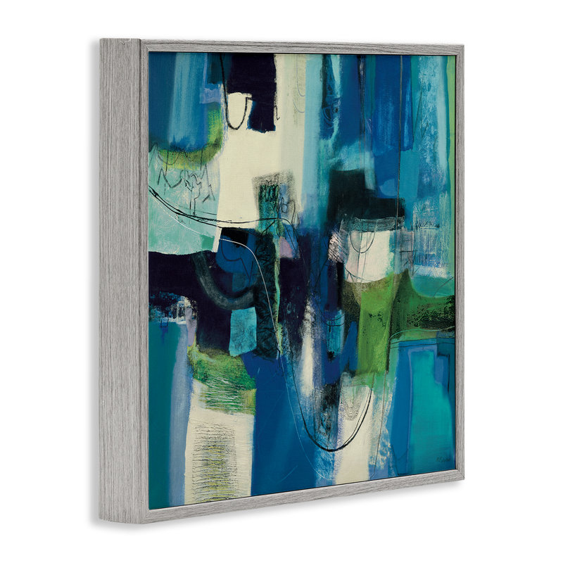 Abstract Essenza Composition Framed Giclee, design by Maurizio Piovan, Farmhouse Grey Framed Giclee, 12" H x 12" W