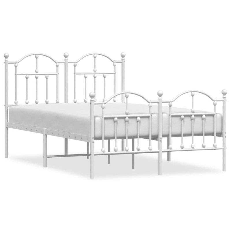 Aquinas Bed, Small Double (4'), White