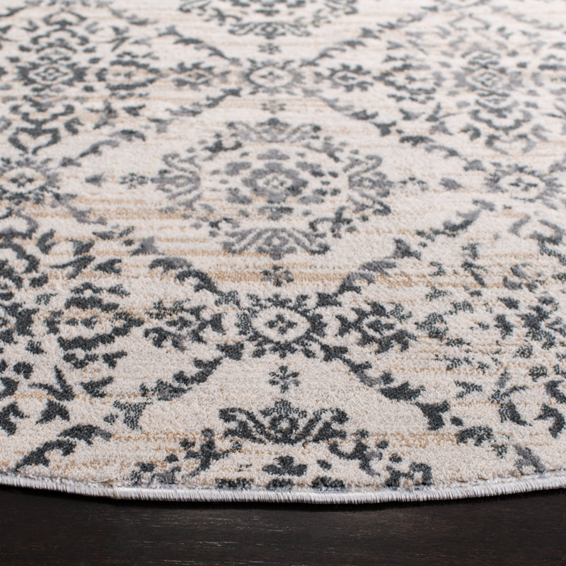 Gaige Performance Geometric Rug, Round 6'7"