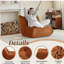 Chaise d'appoint luxueuse luxueuse en microfibre orange capitonnée