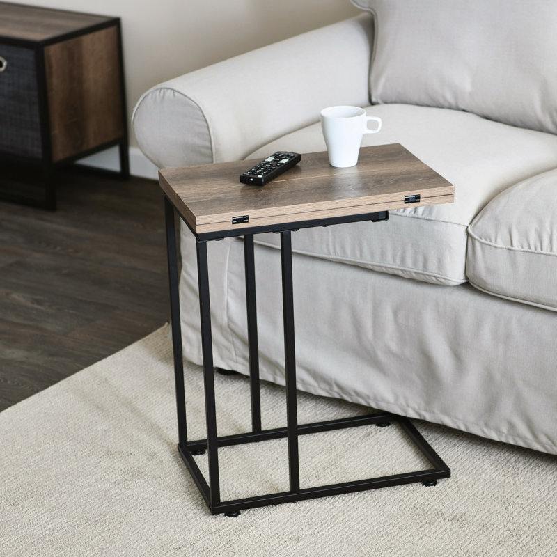 Table pliante en C, Brun