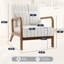 Chaise d'appoint moderne avec accoudoirs courbés et coussin lombaire-828822151