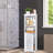 Small Bathroom Storage Cabinet, White Floor Standing Storage Cab...