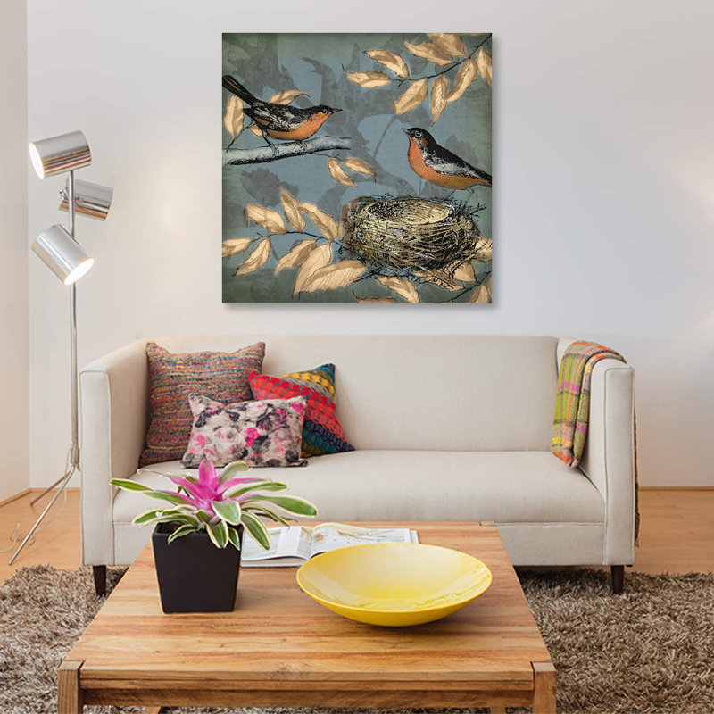 «Songbird Fable II», reproduction sur toile, H 48 po x l 48 po x P 1,5 po, Pas de tapis, Toile tendue