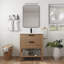 Ensemble de meuble-lavabo simple 30,01 po avec plateau en bois Tauri