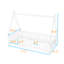Twin Tent-Shaped Floor Bed With Guardrails-1694890501