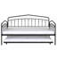 Lit de jour simple Fox avec lit gigogne simple, noir-302113180