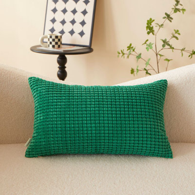 Ensemble de 2 coussins réversibles en velours côtelé Grass Green